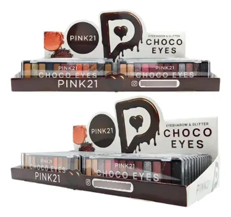 Paleta Sombras Pink21 Choco Eyes 24 Colores Matte Glitter