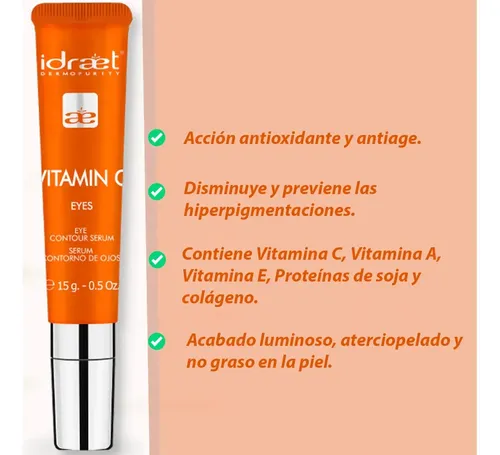 Contorno De Ojos Vitamina C Idraet Antiage Manchas Ojeras