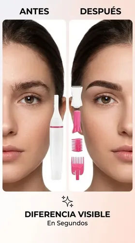 Depiladora Facial Corporal 4 En 1 Sin Dolor Mujer Afeitadora Recortadora Cejas Nariz Bikini Axilas Piernas Labio Rostro Cuchilla Acero Hojas Flotantes Piel Sensible Uso Humedo Seco Funciona Pilas