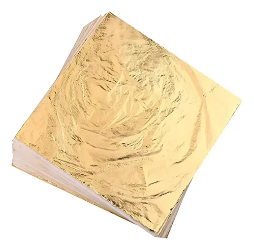 100 Hojas Imitación Oro Para Arte Y Manualidades