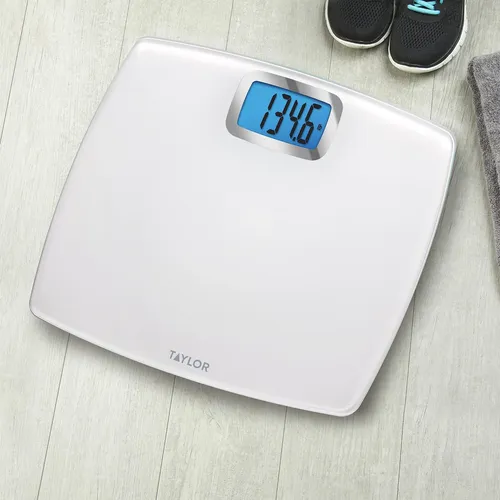 Báscula Digital Taylor De Vidrio Blanco Con Capacidad Para 4