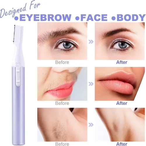 Depiladora Eléctrica Mini Morada Facial Y Corporal