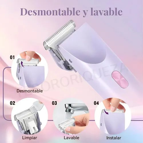 Afeitadora Corporal Doble A Eléctrica 2 En 1 Para Mujer