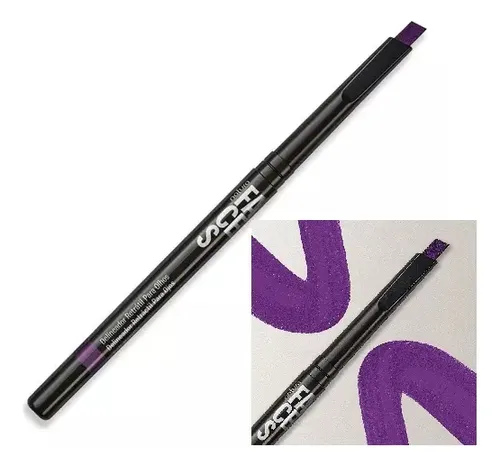 Delineador de ojos retráctil Natura Faces, morado, vino y blanco, 280 mg, acabado metálico suave para vino, vino