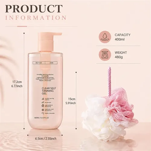 =gel Autobronceador Transparente, Hidratante Facial Y Bronce