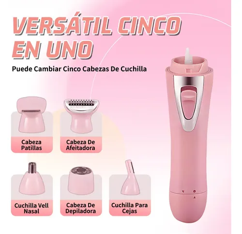 Depiladora Eléctrica 5 En 1 Mujer Facial Corporal