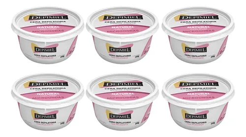 Depimiel Cera Depilatoria En Pote Para Microondas Natural X6