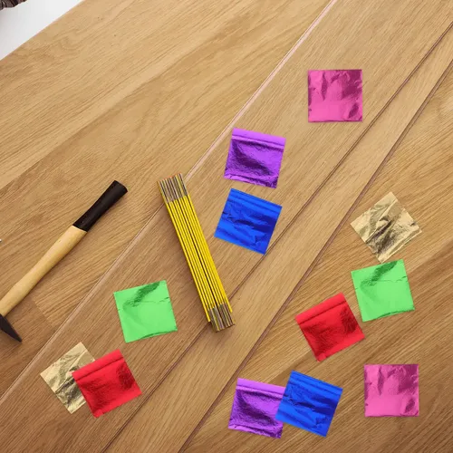 300 Hojas De Papel De Aluminio Con Hoja De Oro Imitacion B