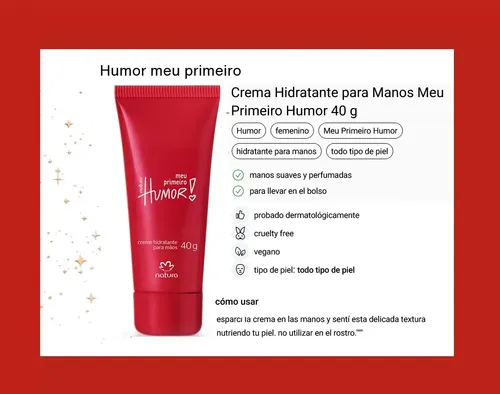Regalo Humor 1 Meu Primeiro Humor Femenino Natura Vegano