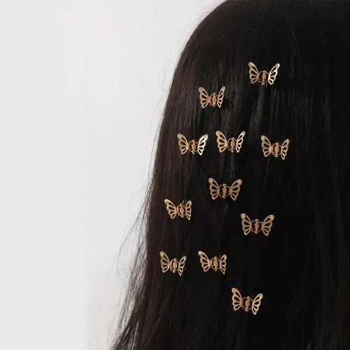 Peluca Con Rastas, Hebilla Para Extensión De Cabello, Joyerí 10pcs Gold