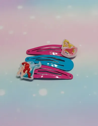 Set Hebillas Princesas Accesorio De Pelo Original Disney