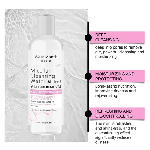 Agua Desmaquillante Suave West Month – Disuelve El Maquillaj