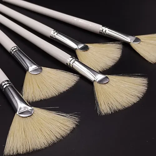 ^%# Ba Six Fan Brushes #3 Natural Bristle Spa *