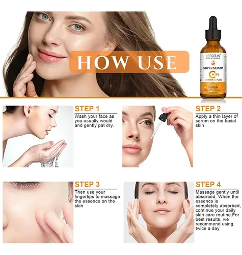 Sérum Facial Premium Con 20% De Vitamina C Y Ácido