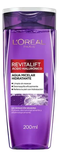 Agua Micelar L’oreal París Revitalift Hialurónico X 200 Ml