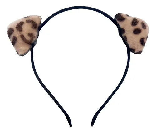 F 2pcs Leopard Orejas De Gato Peluche Aro De Pelo