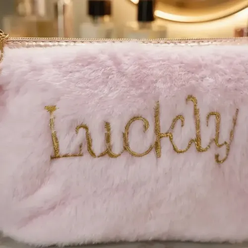 Neceser Porta Maquillaje Estilo Soft Plush Rosa Organizador Maquillaje Cosméticos Accesorios Objetos Personales Viajes