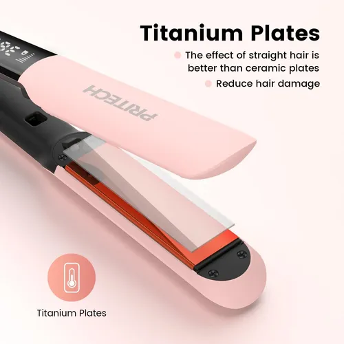 Plancha Para Cabello Y Rizador Pritech De Titanio