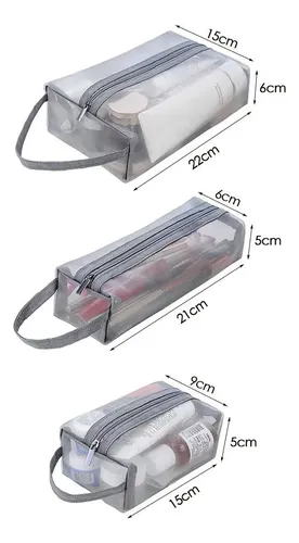 Neceser De Maquillaje Transparente Con Asa Para Viaje