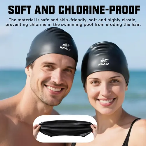 Gorro De Natación De Silicona Whale Impermeable, Antidesliza