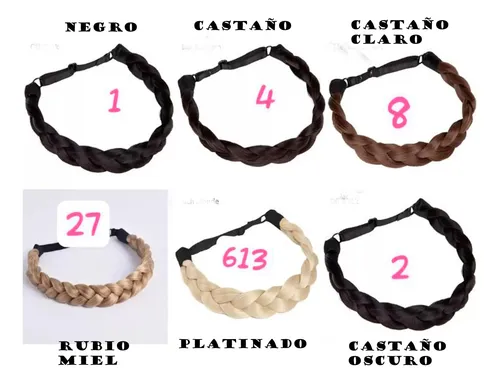 Extensiones Vincha Diadema Trenza De Pelo Elástica Peinado