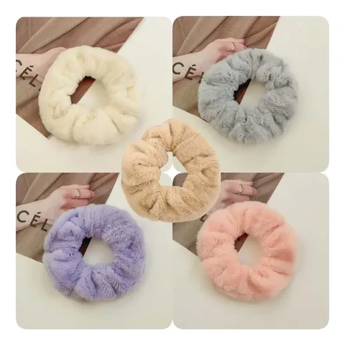 Cxrm 5 Pcs Donas Cabello Terciopelo Velvet Multicolor Cm