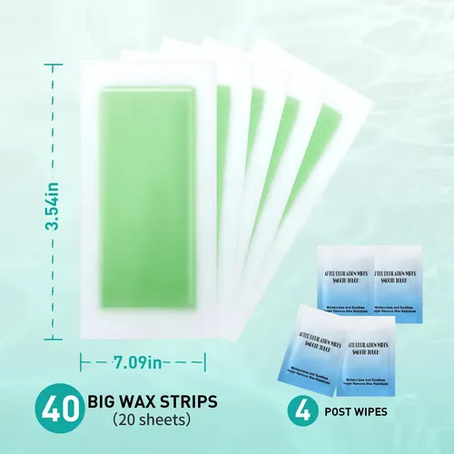 Wax Strips Galdino Para Depilación Facial Y Corporal, 40 Uni
