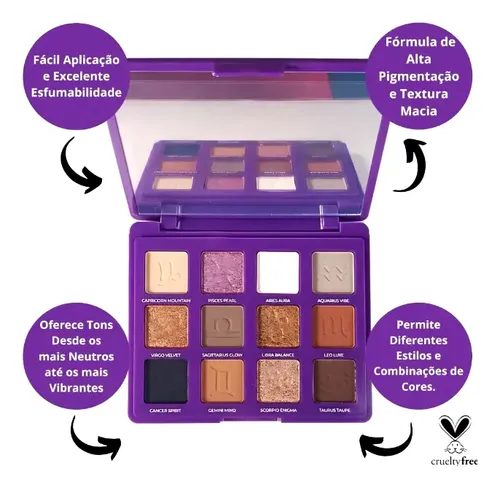 Paleta 12 Sombras Mixtas Astral Essence Ruby Rose Eyeshadow