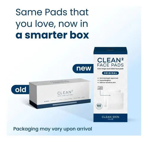 Clean Skin Club Clean² Pads 20 [bordes Nuevos Y Mejorados] Blanco