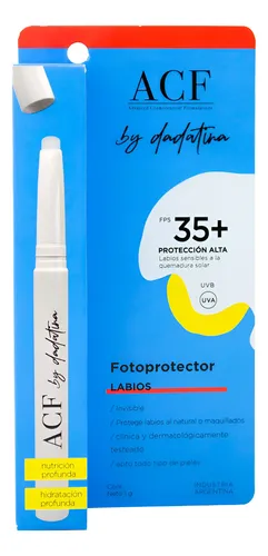 Acf By Dadatina Camuflaje Fotoprotector Labios Fps 35+