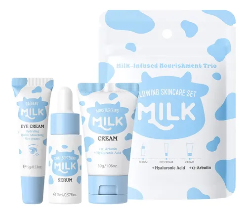 Set De Crema De Esencia Milk Skin Care De 3 Piezas