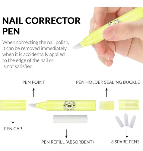 4 Lápices Correctores De Esmalte Freeorr Con 3 Recambios