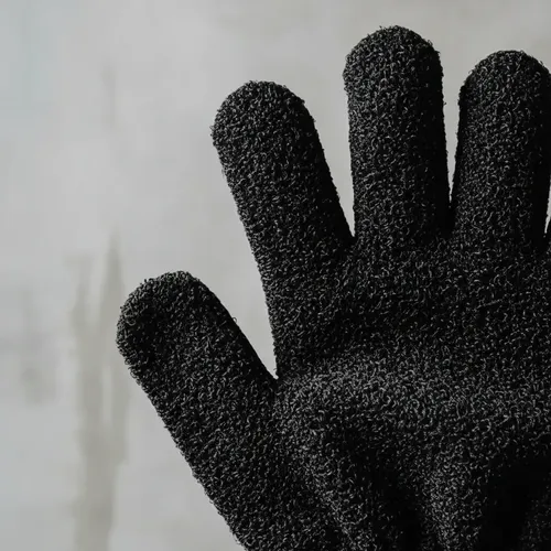 Guante Exfoliante Baño Corporal Negro Masajeador Suave Lujo