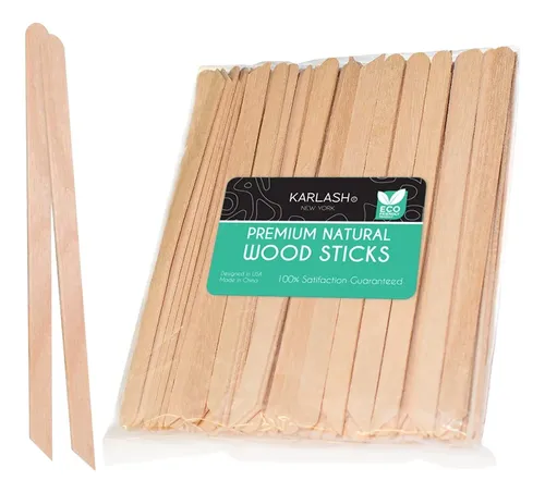 100 Palitos De Madera Para Depilación Y Cejas