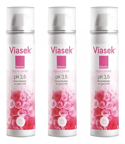 Combo X 3 Viasek Espuma De Higiene Íntima Ph 3.5 X 75 Ml