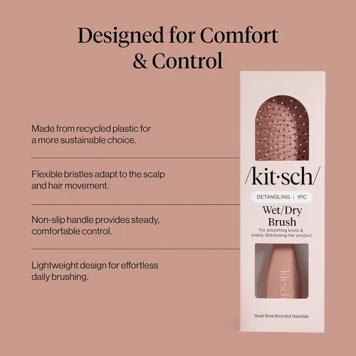 Cepillo Kitsch Terracota Desenredante Para Cabello Húmedo Y