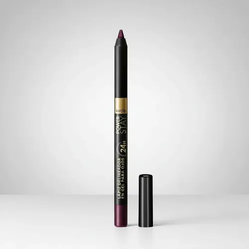 Lapiz Delineador En Gel Power Stay Ojos Avon 24hs Color Rubí Vivo