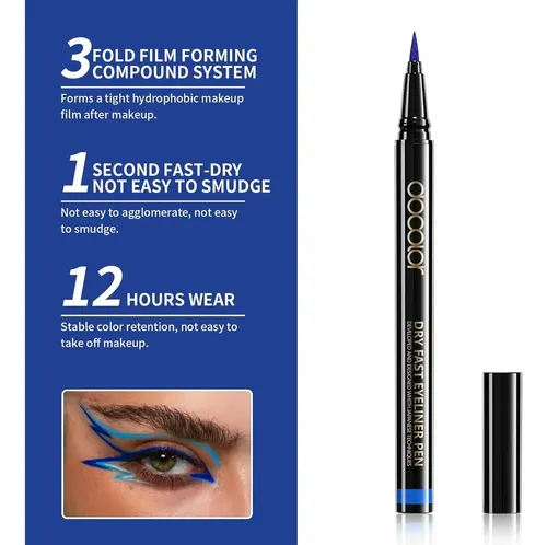 Delineador Impermeable Docolor Azul 1 U
