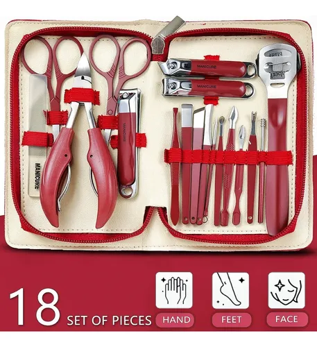 Set De Manicura Y Pedicura 18 Piezas Portátil