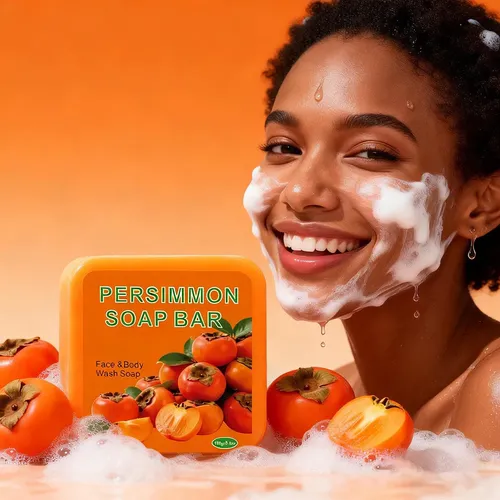 Pack 2 Jabón De Caqui Persimmon Soap Bar Quita Olor Corporal
