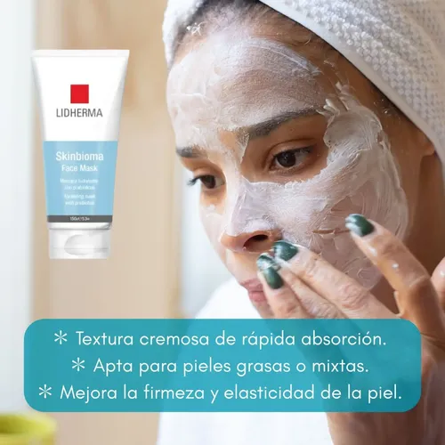 Skinbioma Mask Lidherma Mascara Facial Hidratante Rosacea