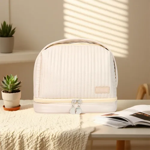 Bolsa De Maquillaje De Viaje Con Compartimentos Húmedos Y Se