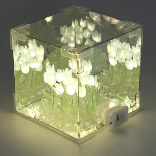 Espejo Led Decorativo Nocturno 2 En 1 Hecho A Mano Para Amig
