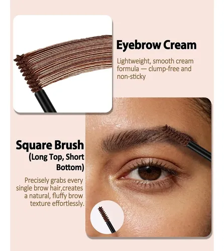 Gel Tintado Para Cejas Coffee Brown 2x, Impermeable, Larga