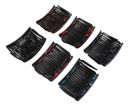 Wg Pinzas Elásticas For El Cabello, Paquete De 6 Peines,