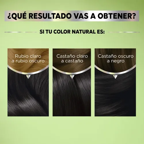 Kit De Tintura Permanente Nutrisse De Garnier Tono Tono 10 Ebano Negro