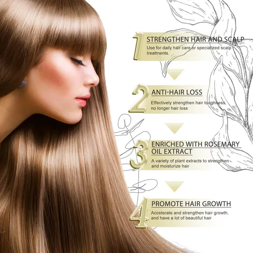 Aceite Capilar De Romero Para Un Cabello Suave, Sedoso Y Nut