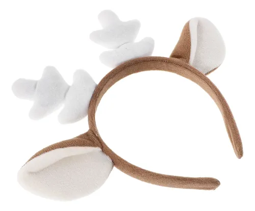 Diadema Con Cuernos De Ciervo Esponjosos Para Mujer, Lujosa