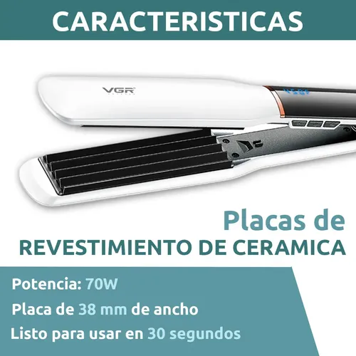Planchita Rizadora Profesional Pelo Vgr V-519c 7 Niveles