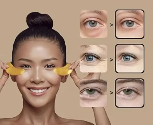 Mascarilla Parche Ojeras Oro 24k Hidratante Colageno 60u.